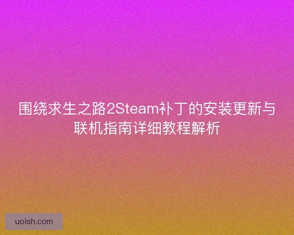 围绕求生之路2Steam补丁的安装更新与联机指南详细教程解析
